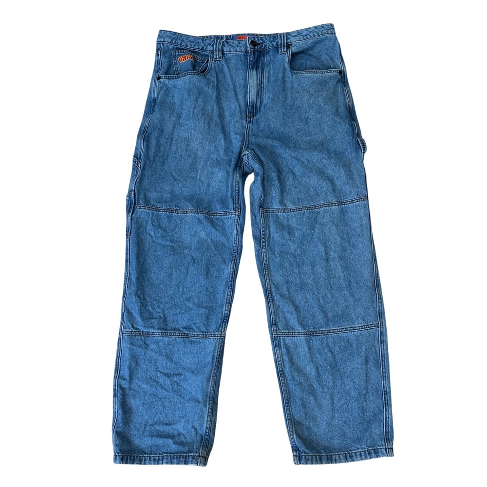 Vintage Empyre Mens 34 Baggy Carpenter Denim Jeans Utility LightWash RelaxedFit